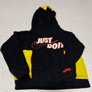 Nike Kids' Black & Yellow 'Just Do It' Hoodie